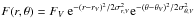\hbox{$F(r,\theta)=F_V~{\rm e}^{-(r-r_V)^2/2\sigma_{r,V}^2}{\rm e}^{-(\theta-\theta_V)^2/2\sigma_{\theta,V}^2}$}