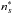 \hbox{$n^{*}_{s}$}
