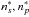 \hbox{$n^{*}_{s},n^{*}_{p}$}
