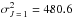 \hbox{$\sigma^2_{J\,=\,1}=480.6$}