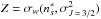 \hbox{$Z= \sigma_w(n^{*}_{s},\sigma^2_{J\,=\,3/2})$}