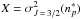 \hbox{$X= \sigma^2_{J\,=\,3/2} (n^{*}_{p}) $}