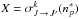 \hbox{$X= \sigma^k_{J\,\to\,J'} (n^{*}_{p}) $}