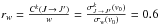 \hbox{$r_w=\frac{C^k(J\,\to\,J')}{w}= \frac{ \sigma^k_{J\,\to\,J'} (v_0)}{\sigma_w(v_0)}=0.6$}