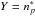 \hbox{$Y=n^{*}_{p}$}