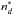 \hbox{$n^{*}_{d}$}