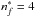 \hbox{$n^{*}_{f}= 4$}
