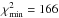 \hbox{$\chi^2_\mathrm{min} = 166$}