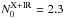 \hbox{$N_{0}^\mathrm{X+IR}=2.3$}