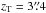 \hbox{$z_{\rm T}=3\farcs4$}
