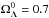 \hbox{$\Omega_{\Lambda}^{0}=0.7$}