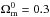 \hbox{$\Omega_{\rm m}^{0}=0.3$}