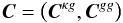 \begin{equation} \boldsymbol{C}=\left(\boldsymbol{C}^{\kappa g},\boldsymbol{C}^{gg}\right) \end{equation}