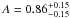 \hbox{$A=0.86_{-0.15}^{+0.15}$}