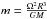 \hbox{$m = \frac{\Omega^2 \R^3}{GM}$}