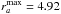 \hbox{${r_{a}^{\rm max} = 4.92 }$}