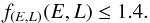 \appendix \setcounter{section}{5} \begin{equation} f_{(E,L)} (E,L) \leq 1.4 . \label{uniform_bound_f_sampling} \end{equation}
