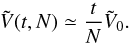 \appendix \setcounter{section}{6} \begin{equation} \tilde{V} (t , N) \simeq \frac{t}{N} \tilde{V}_{0} . \label{scaling_V} \end{equation}