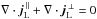 \hbox{$\nabla\cdot\bm{j}_{\rm{L}}^{\,||} + \nabla\cdot\bm{j}_{\rm{L}}^{\,\perp} = 0$}