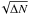 \hbox{$\!\sqrt{\Delta N}$}