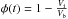 \hbox{$\phi(t)=1-\frac{V_{\rm i}}{V_{\rm b}}$}
