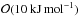 \hbox{$\mathcal{O} (10 {~\rm kJ\,mol^{-1}})$}