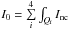 \hbox{$I_0 = \sum \limits_ i ^{4} \int_{Q_i} I_{\rm nc}$}