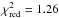 \hbox{$\chi_{\rm red}^2=1.26$}
