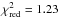 \hbox{$\chi_{\rm red}^2=1.23$}