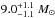 \hbox{$9.0^{+1.1}_{-1.1}~M_{\odot}$}