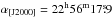 \hbox{$\alpha_{[{\rm J}2000]}=22^{\rm h}56^{\rm m}17 \fs 9$}
