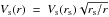 \hbox{$V_{\rm s} (r)~=~V_{\rm s}(r_{\rm s})\sqrt{r_{\rm s}/r}$}