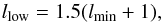 \begin{equation} l_{\rm low} = 1.5 (l_{\rm min}+1), \label{eq:llow-lmin} \end{equation}