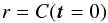 \begin{equation} r = C(\vec{t}=0) \label{eq:cc} \end{equation}