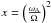 \hbox{$x=\left(\frac{\omega_\text{A}}{\Omega}\right)^2$}