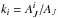 \hbox{$k_i=A_J^i/A_J$}