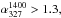 \hbox{$\rm \alpha_{327}^{1400} >1.3,$}