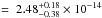 \hbox{$=~2.48_{-0.38}^{+0.18}\times10^{-14}$}