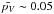 \hbox{$\bar{p_V} \sim 0.05$}