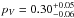 \hbox{$p_V = 0.30^{+0.05}_{-0.06}$}