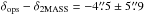 \hbox{$\delta_{\rm ops} - \delta_{\rm 2MASS} = -4\farcs5\pm5\farcs9$}