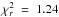 \hbox{$\chi ^2 _r~=~1.24$}