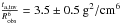 \hbox{$\frac{t_{u,{\rm inv}}}{R_{\rm obs}^{6}}=3.5 \pm 0.5 ~{\rm g}^{2}/{\rm cm}^{6}$}