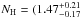 \hbox{$N_{\rm H}=(1.47^{+0.21}_{-0.17}$}
