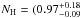 \hbox{$N_{\rm H}=(0.97^{+0.18}_{-0.09}$}