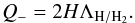 \begin{equation} Q_- = 2 H \Lambda_{\rm H/H_{2}} . \label{eq4} \end{equation}