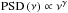 \hbox{$\mathrm{PSD\left(\nu\right)}\propto\nu^{\gamma}$}