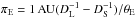 \hbox{$\pi_{\rm E} = 1 \, \text{AU} (D_{\rm L}^{-1} - D_{\rm S}^{-1})/\theta_{\rm E}$}