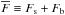 \hbox{$\overline{F} \equiv F_{\rm s} + F_{\rm b}$}