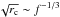 \hbox{$\sqrt{r_{\rm c}}\sim f^{-1/3}$}
